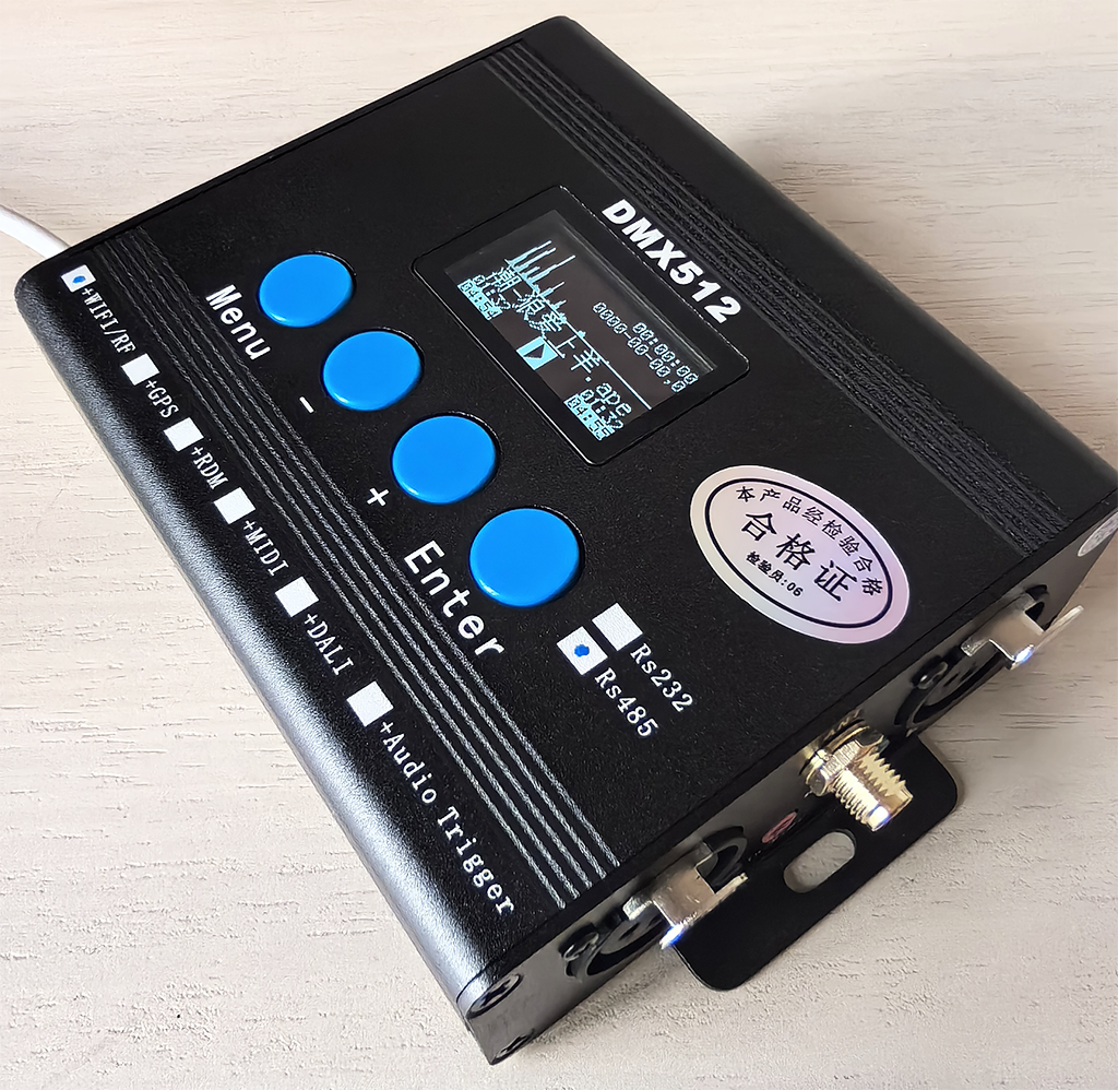 ArtNet+SD卡灯光音频同步录播中控UDP/485/232指令播控DMX灯控台